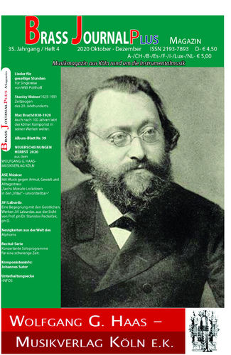 Brass Journal plus, 2020, 35. Jahrgang Heft 4, Okt.-Dez. ISSN 2193-7893 PAPER PRESS