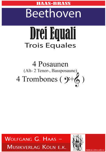 Beethoven; Drei Equali 4 Posaunen (Alt- 2 Tenor-, Bassposaune)