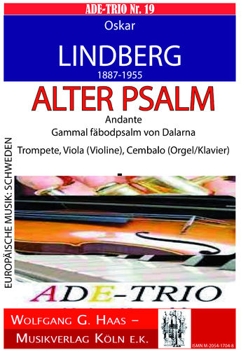 LINDBERG,Oskar 1887-1955 Alter Psalm für Trp in C/B (,Viola, Ceembalo ADE-TRIO Nr.19