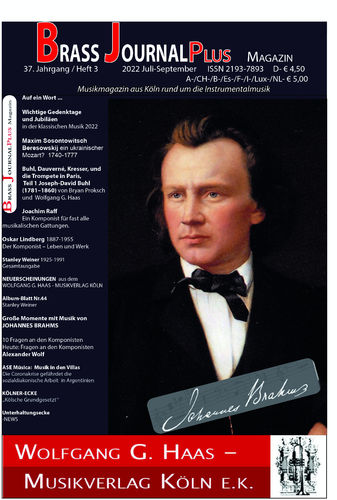 Brass Journal plus; 2022, 37. Jahrgang / Heft 3, Juli-September, ISSN 2193-7893 PAPER